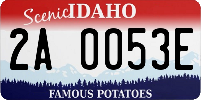 ID license plate 2A0053E