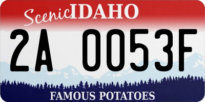 ID license plate 2A0053F