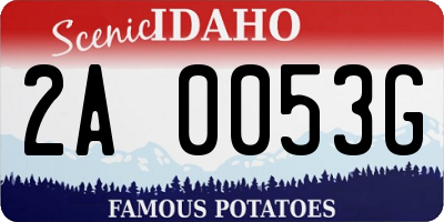 ID license plate 2A0053G