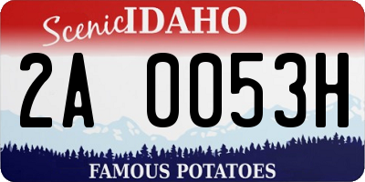 ID license plate 2A0053H