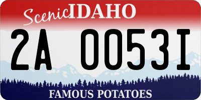 ID license plate 2A0053I