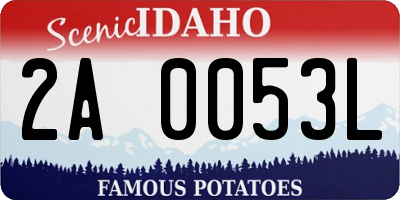 ID license plate 2A0053L
