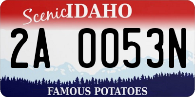ID license plate 2A0053N