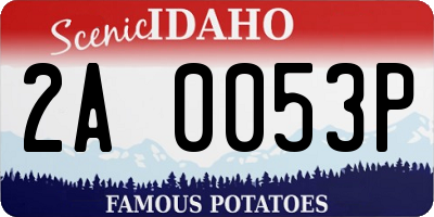 ID license plate 2A0053P