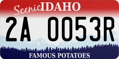 ID license plate 2A0053R
