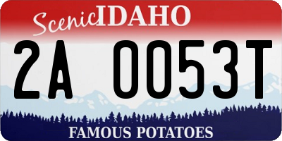 ID license plate 2A0053T