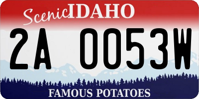 ID license plate 2A0053W