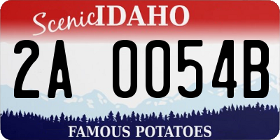 ID license plate 2A0054B