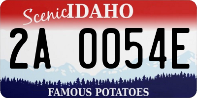 ID license plate 2A0054E