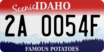 ID license plate 2A0054F