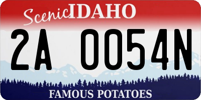 ID license plate 2A0054N