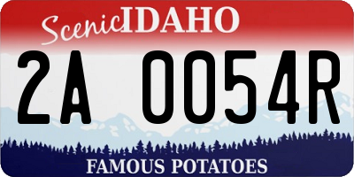 ID license plate 2A0054R