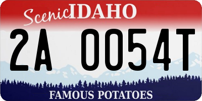 ID license plate 2A0054T