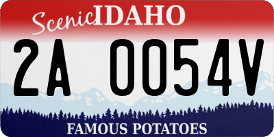 ID license plate 2A0054V