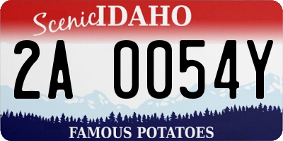 ID license plate 2A0054Y