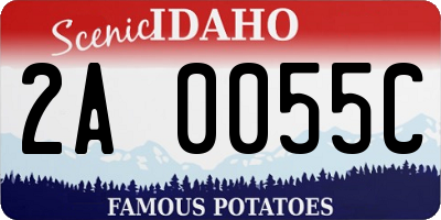 ID license plate 2A0055C