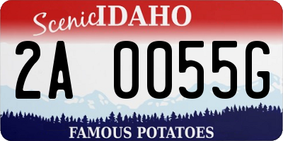 ID license plate 2A0055G