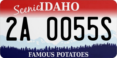 ID license plate 2A0055S