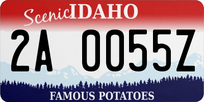 ID license plate 2A0055Z