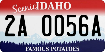 ID license plate 2A0056A