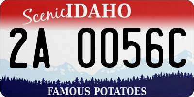 ID license plate 2A0056C