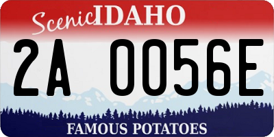 ID license plate 2A0056E
