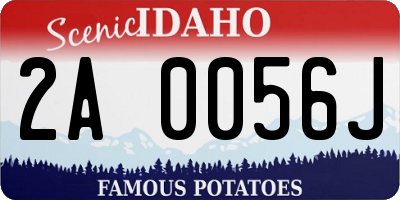 ID license plate 2A0056J