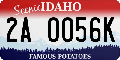 ID license plate 2A0056K