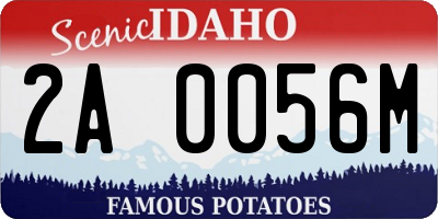 ID license plate 2A0056M
