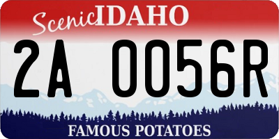 ID license plate 2A0056R