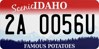 ID license plate 2A0056U
