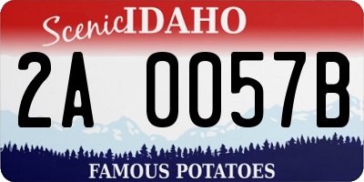 ID license plate 2A0057B