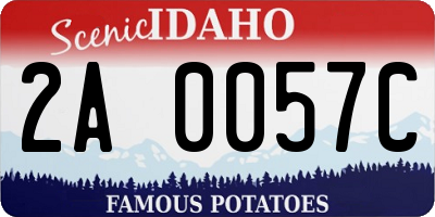 ID license plate 2A0057C