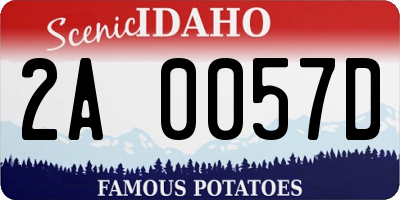 ID license plate 2A0057D
