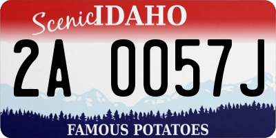 ID license plate 2A0057J