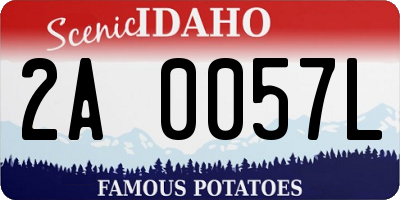 ID license plate 2A0057L