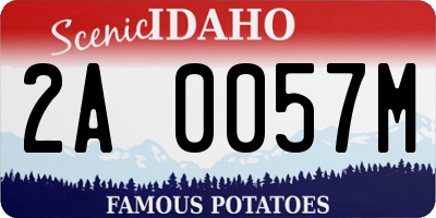ID license plate 2A0057M