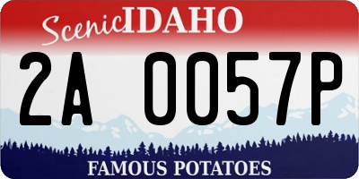 ID license plate 2A0057P