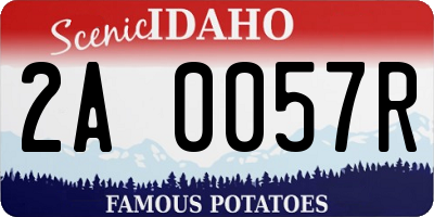 ID license plate 2A0057R