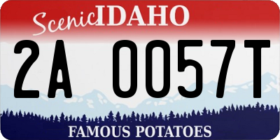 ID license plate 2A0057T