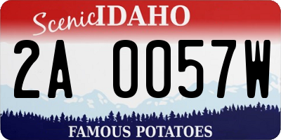ID license plate 2A0057W
