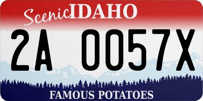 ID license plate 2A0057X