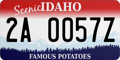 ID license plate 2A0057Z