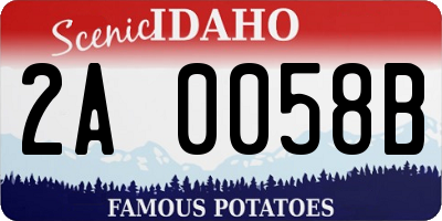 ID license plate 2A0058B