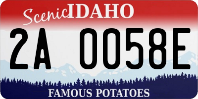 ID license plate 2A0058E