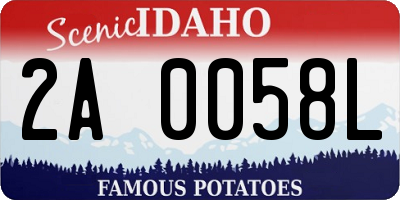 ID license plate 2A0058L