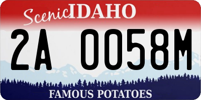 ID license plate 2A0058M