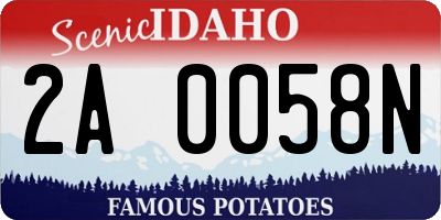 ID license plate 2A0058N