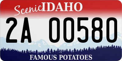 ID license plate 2A0058O