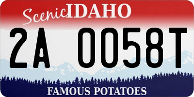 ID license plate 2A0058T